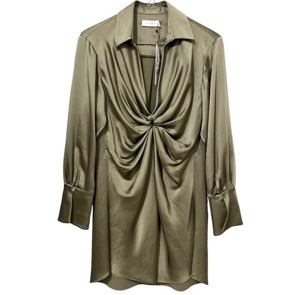 NWT JONATHAN SIMKHAI Roma Mini Dress in Willow Size Small - Picture 8 of 12